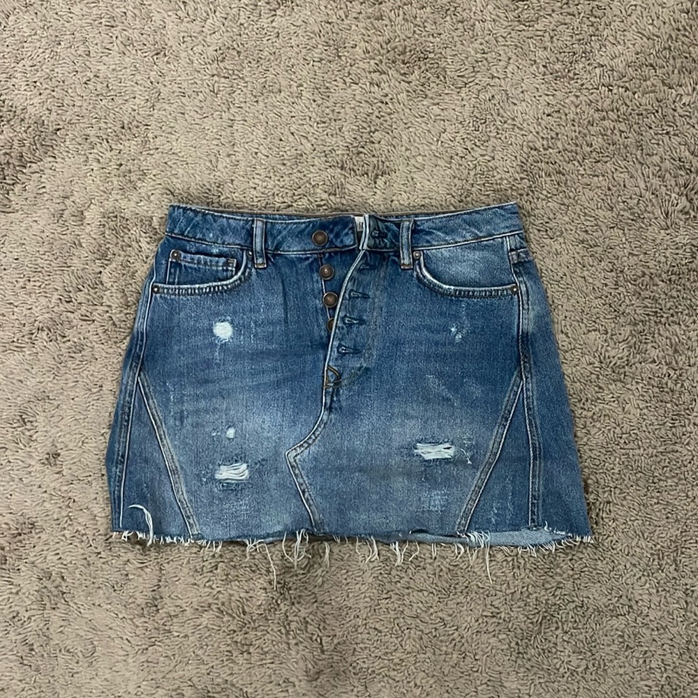 Free people denim skirt